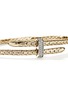  - JOHN HARDY - Spear 14K Gold Diamond Flex Cuff — Size M