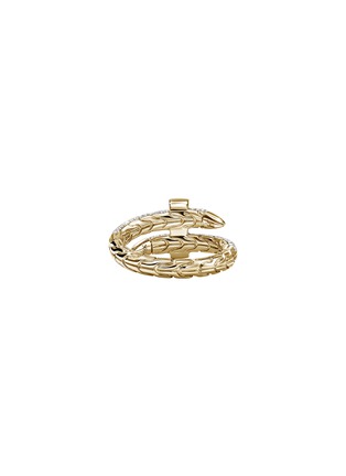 Detail View - Click To Enlarge - JOHN HARDY - Spear 18K Gold Diamond Single Coil Ring — Size 6
