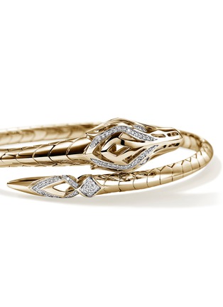  - JOHN HARDY - Naga 14K Gold Diamond Cuff — Size S