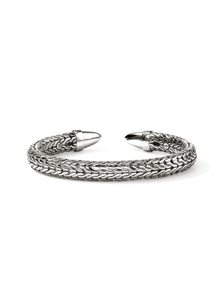 Detail View - Click To Enlarge - JOHN HARDY - Spear 50 Sterling Silver Diamond Flex Cuff — Size M