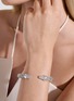 - JOHN HARDY - Spear 50 Sterling Silver Diamond Flex Cuff — Size M