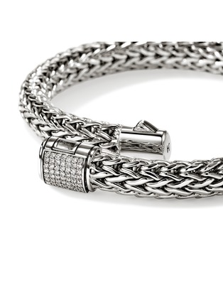 Detail View - Click To Enlarge - JOHN HARDY - Icon Sterling Silver Diamond Medium Bracelet — Size UM
