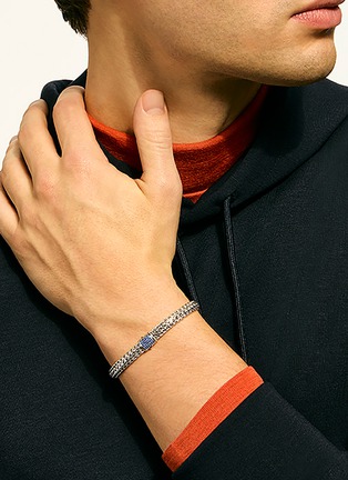  - JOHN HARDY - Icon Sterling Silver Sapphire Medium Bracelet — Size UM