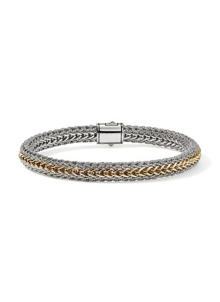 Detail View - Click To Enlarge - JOHN HARDY - Icon 14K Gold Sterling Silver Small Reversible Twisted Chain Bracelet — US BG