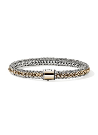 Main View - Click To Enlarge - JOHN HARDY - Icon 14K Gold Sterling Silver Small Reversible Twisted Chain Bracelet — US BG