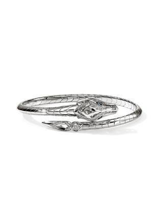 Main View - Click To Enlarge - JOHN HARDY - Legends Naga Sterling Silver Diamond Pavé Sapphire Cuff — Size M