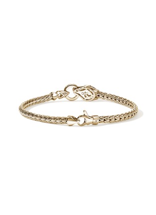 Detail View - Click To Enlarge - JOHN HARDY - Legends Naga 14K Gold Diamond Pavé Slim Chain Bracelet — Size US