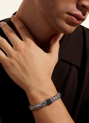  - JOHN HARDY - Icon Sterling Silver Sapphire Large Bracelet — Size UL