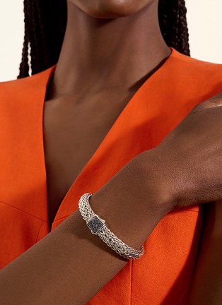  - JOHN HARDY - Icon Sterling Silver Sapphire Large Bracelet — Size UL