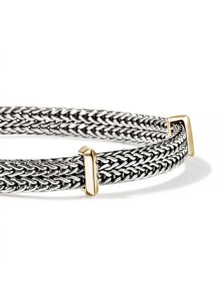 Detail View - Click To Enlarge - JOHN HARDY - Icon Link 14K Gold Sterling Silver Flat Chain Bracelet — Size US