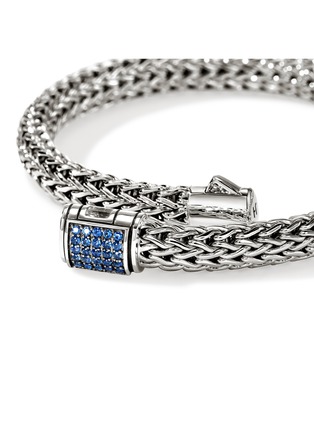 Detail View - Click To Enlarge - JOHN HARDY - Icon Sterling Silver Sapphire Small Bracelet — Size UM