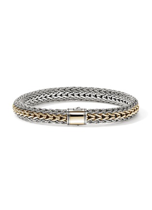 Main View - Click To Enlarge - JOHN HARDY - Icon 14K Gold Sterling Silver Medium Reversible Twisted Chain Bracelet — UM BG