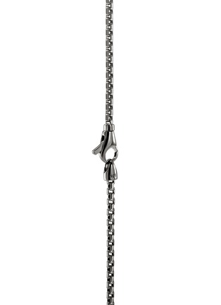 Detail View - Click To Enlarge - JOHN HARDY - Icon 50 Sterling Silver Black Rhodium Cross Pendant Box Chain Necklace — Size 24