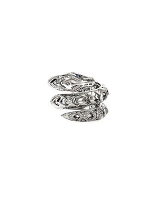 Main View - Click To Enlarge - JOHN HARDY - Legends Naga Sterling Silver Diamond Pavé Sapphire Double Wrap Ring — Size 8