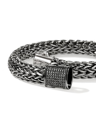 Detail View - Click To Enlarge - JOHN HARDY - Icon Sterling Silver Black Rhodium Sapphire Large Bracelet — Size UM