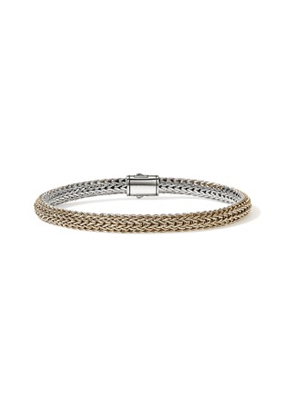Detail View - Click To Enlarge - JOHN HARDY - Icon 14K Gold Sterling Silver Extra Small Reversible Bracelet — Size UM BG