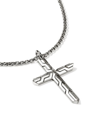  - JOHN HARDY - Icon 50 Sterling Silver Cross Pendant Box Chain Necklace — Size 22