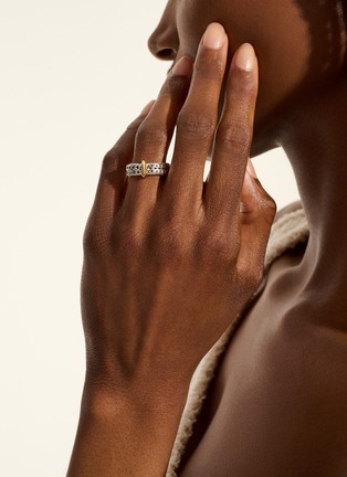  - JOHN HARDY - Icon Link 14K Gold Sterling Silver Band Ring — Size 7