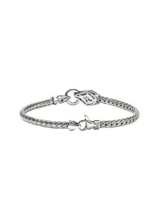 Detail View - Click To Enlarge - JOHN HARDY - Legends Naga Sterling Silver Diamond Pavé Sapphire Slim Chain Bracelet — Size US