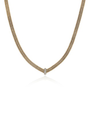 Detail View - Click To Enlarge - JOHN HARDY - Icon Link 14K Gold Diamond Pavé Necklace — 16