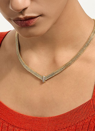  - JOHN HARDY - Icon Link 14K Gold Diamond Pavé Necklace — 16