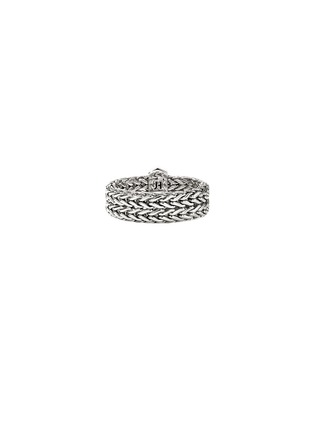 Detail View - Click To Enlarge - JOHN HARDY - Icon Link Sterling Silver Diamond Pavé Band Ring — Size 7