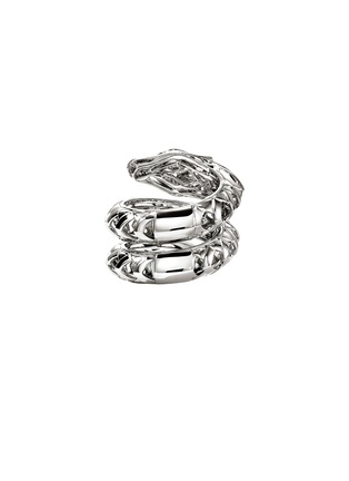 Detail View - Click To Enlarge - JOHN HARDY - Legends Naga Sterling Silver Diamond Pavé Sapphire Double Wrap Ring — Size 7