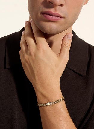  - JOHN HARDY - Icon 14K Gold Sterling Silver Small Reversible Bracelet — UM BG