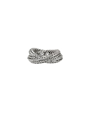 Main View - Click To Enlarge - JOHN HARDY - Icon Chevron Sterling Silver Chain Crossover Ring — Size 7