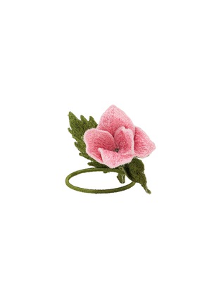 Detail View - Click To Enlarge - SUMMERILL & BISHOP - Rose Embroidered Napkin Ring