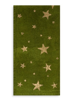 Detail View - Click To Enlarge - SUMMERILL & BISHOP - Falling Stars Linen Napkin — Avocado Green