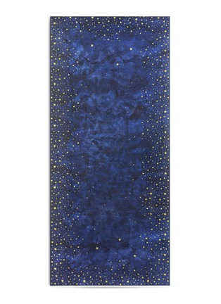 Main View - Click To Enlarge - SUMMERILL & BISHOP - Falling Stars Linen Tablecloth — Ink Blue