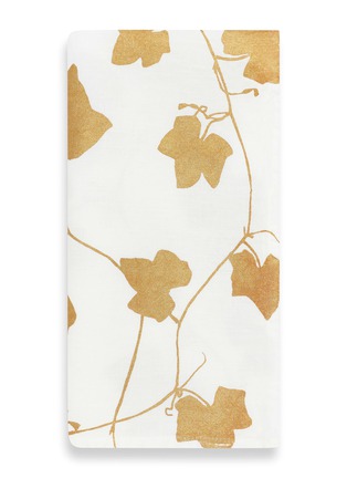 Detail View - Click To Enlarge - SUMMERILL & BISHOP - Ivy Linen Napkin — Gold