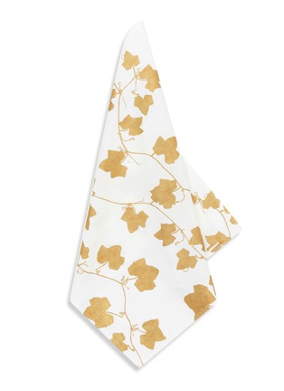 Detail View - Click To Enlarge - SUMMERILL & BISHOP - Ivy Linen Napkin — Gold