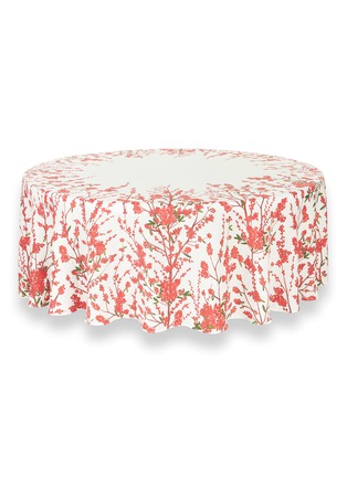 Detail View - Click To Enlarge - SUMMERILL & BISHOP - Les Airelles Round Linen Tablecloth