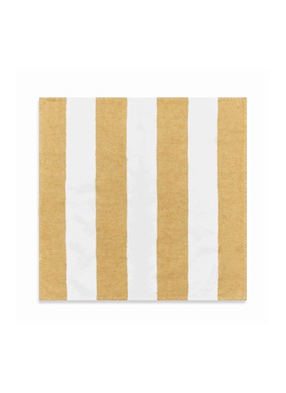 Main View - Click To Enlarge - SUMMERILL & BISHOP - Stripe Linen Napkin — Gold