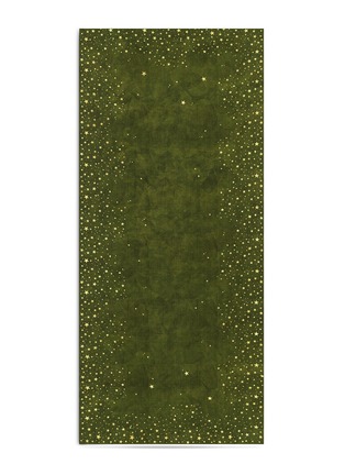 Main View - Click To Enlarge - SUMMERILL & BISHOP - Falling Stars Linen Tablecloth — Avocado Green