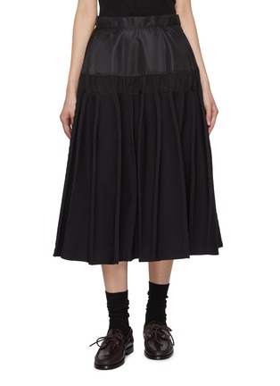 Main View - Click To Enlarge - ODAKHA - Combination Pleated Skirt