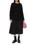 Figure View - Click To Enlarge - ODAKHA - Combination Pleated Skirt