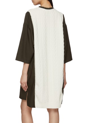 Back View - Click To Enlarge - ODAKHA - Cable Knit Combination Dress