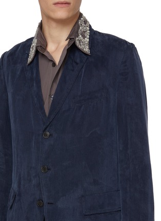  - DRIES VAN NOTEN - Single Breasted Washed Cupro Blazer