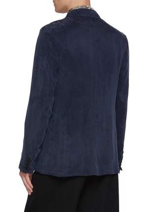 Back View - Click To Enlarge - DRIES VAN NOTEN - Single Breasted Washed Cupro Blazer