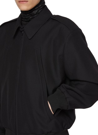  - MM6 MAISON MARGIELA - Gabardine Trench Bomber Wool Jacket