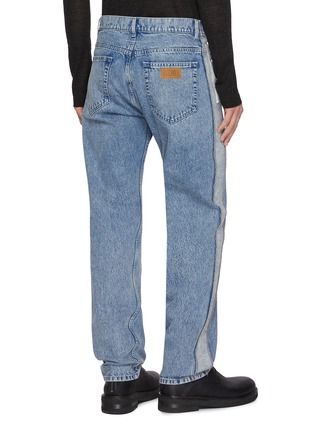 Back View - Click To Enlarge - MM6 MAISON MARGIELA - Light Washed Hybrid Cotton Denim Jeans