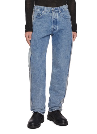 Main View - Click To Enlarge - MM6 MAISON MARGIELA - Light Washed Hybrid Cotton Denim Jeans
