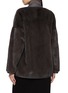 Back View - Click To Enlarge - KRUF - Long Sleeve Leather Trim Mink Fur Kimono Jacket