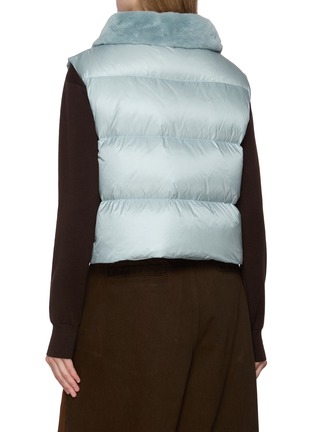 Back View - Click To Enlarge - KRUF - Mink Fur Collar Down Vest