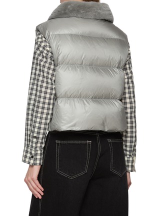 Back View - Click To Enlarge - KRUF - Mink Fur Collar Down Vest