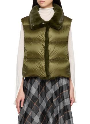Main View - Click To Enlarge - KRUF - Mink Fur Collar Padded Vest