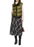 Figure View - Click To Enlarge - KRUF - Mink Fur Collar Padded Vest